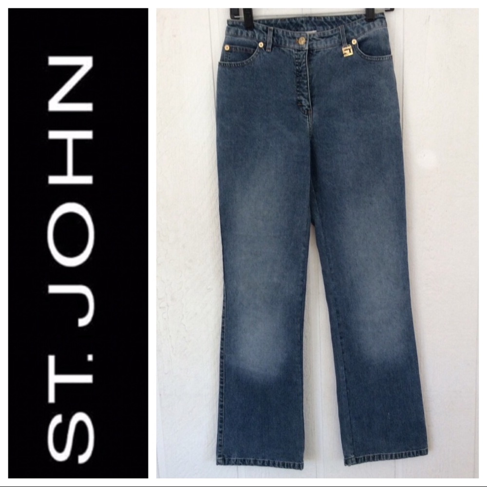ST. JOHN SPORT HIGH RISE JEANS SIZE 4